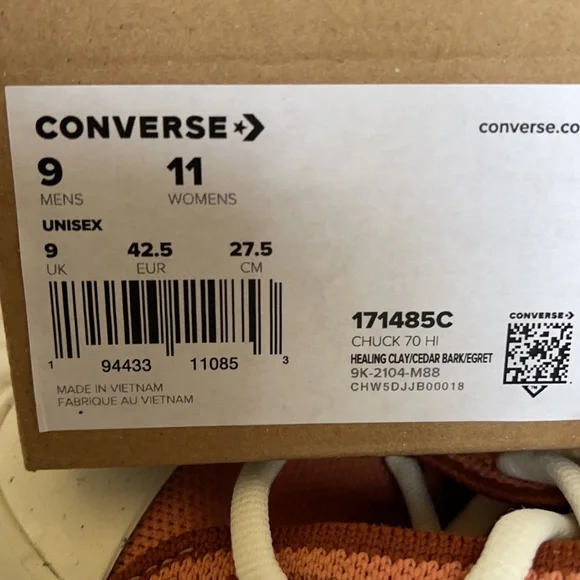 Converse Chuck 70 Hi Healing Clay/Cedar Bark/Egret MEN`S - Picture 16 of 16